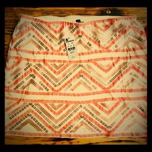 Aztec Mini skirt with silk lining and sequins